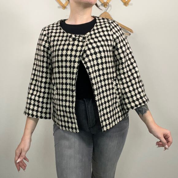 Vintage Vertigo Diamond Check Pattern Blazer - Picture 2 of 8